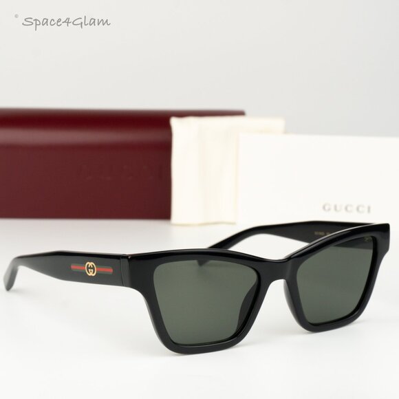 Gucci Women Sunglasses Black Grey Cat Eye GG1982S 001 NEW AUTHENTIC main image 3